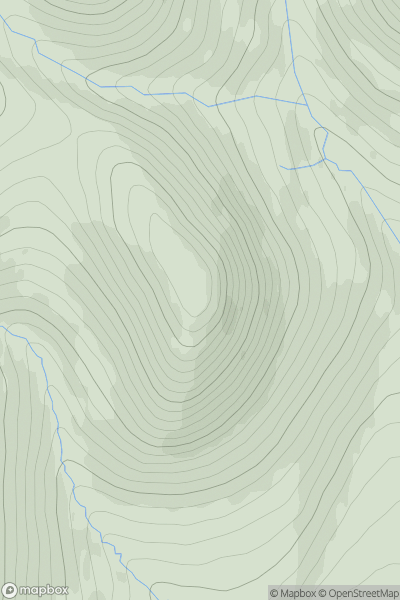 Thumbnail image for Beinn Bheag [Pitlochry to Braemar & Blairgowrie] showing contour plot for surrounding peak